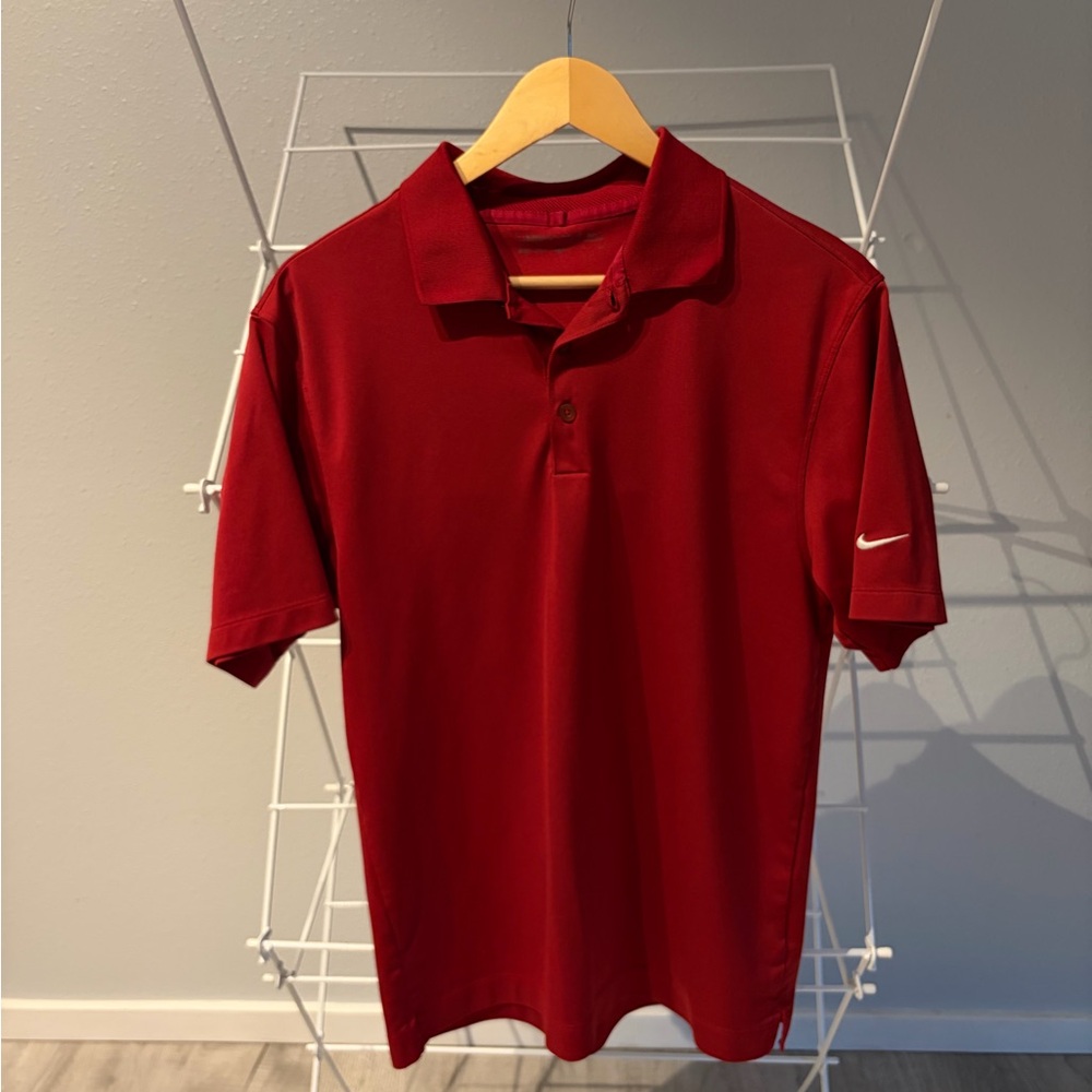 Nike Men’s Deep Red Short-Sleeve Polo